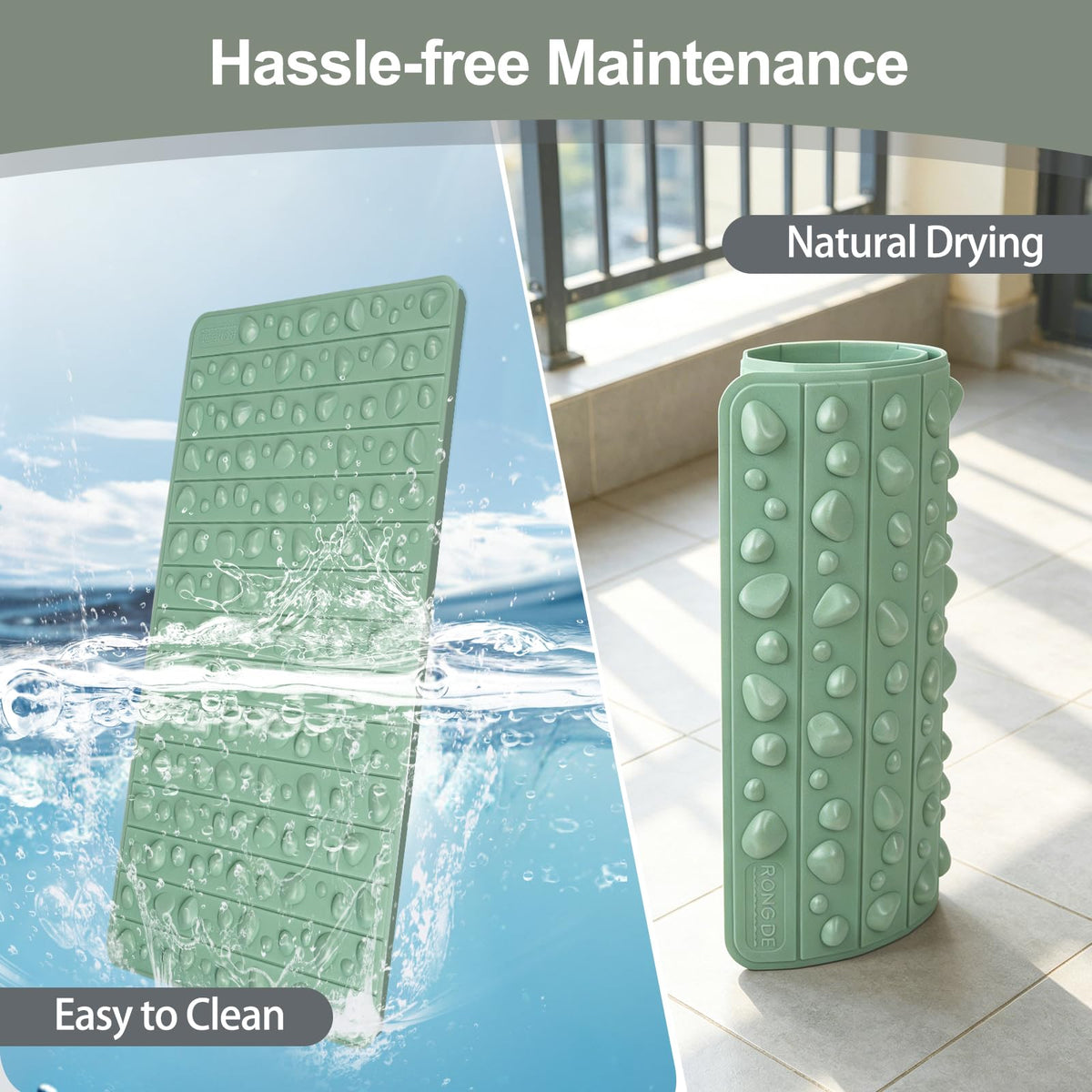 Portable Feet Acupressure Mat (Green - Large)