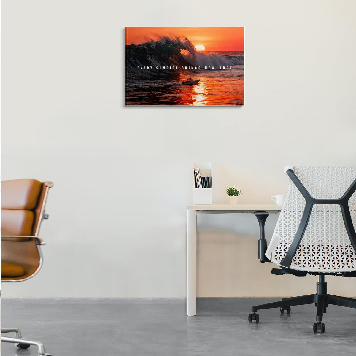 Motivational Quotes Motto (1p-Sunset / 18L" x 24W")