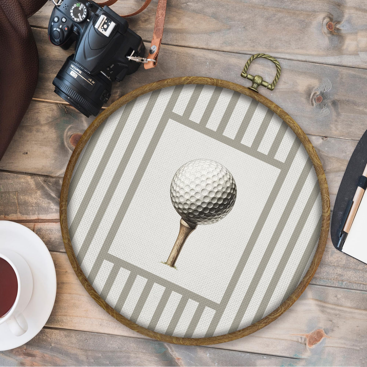 Golf Nursery Round Wall Art Decor (Colour02)