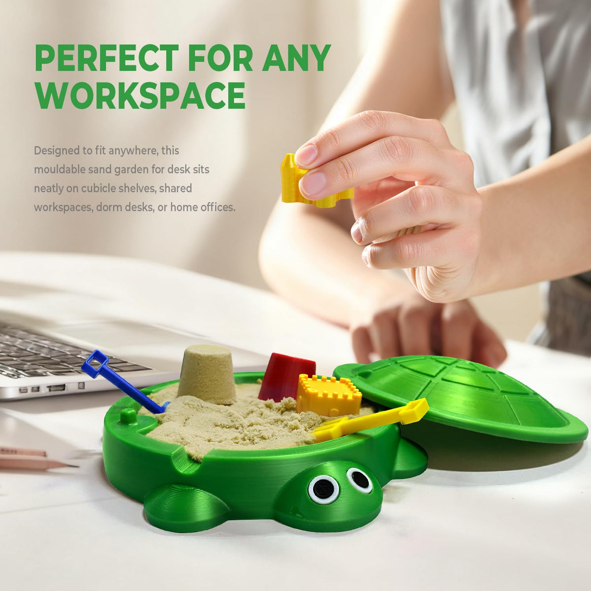 Mini Turtle Sandbox Zen Garden for Desk