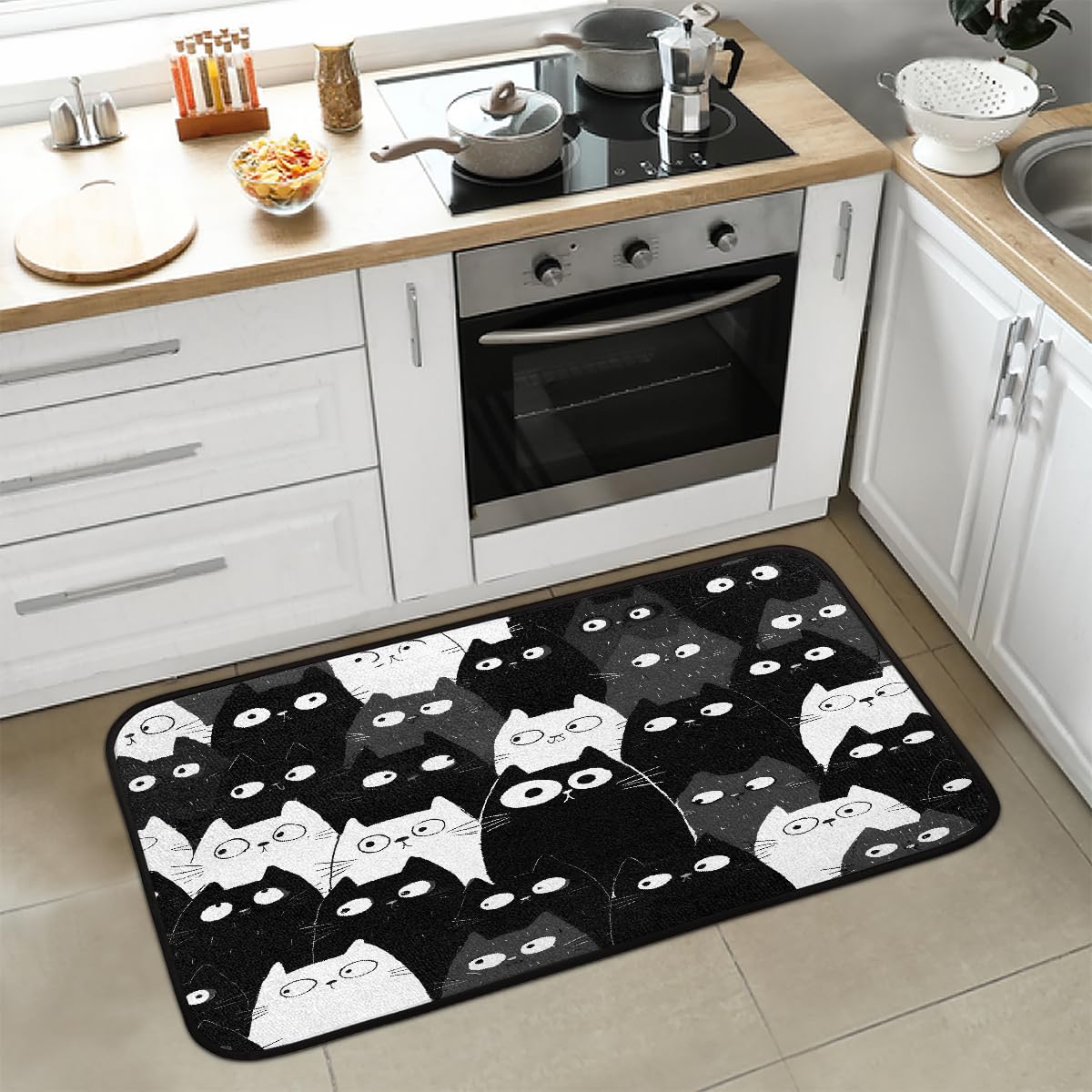 Black Cat Kitchen Rug Non (Color39)