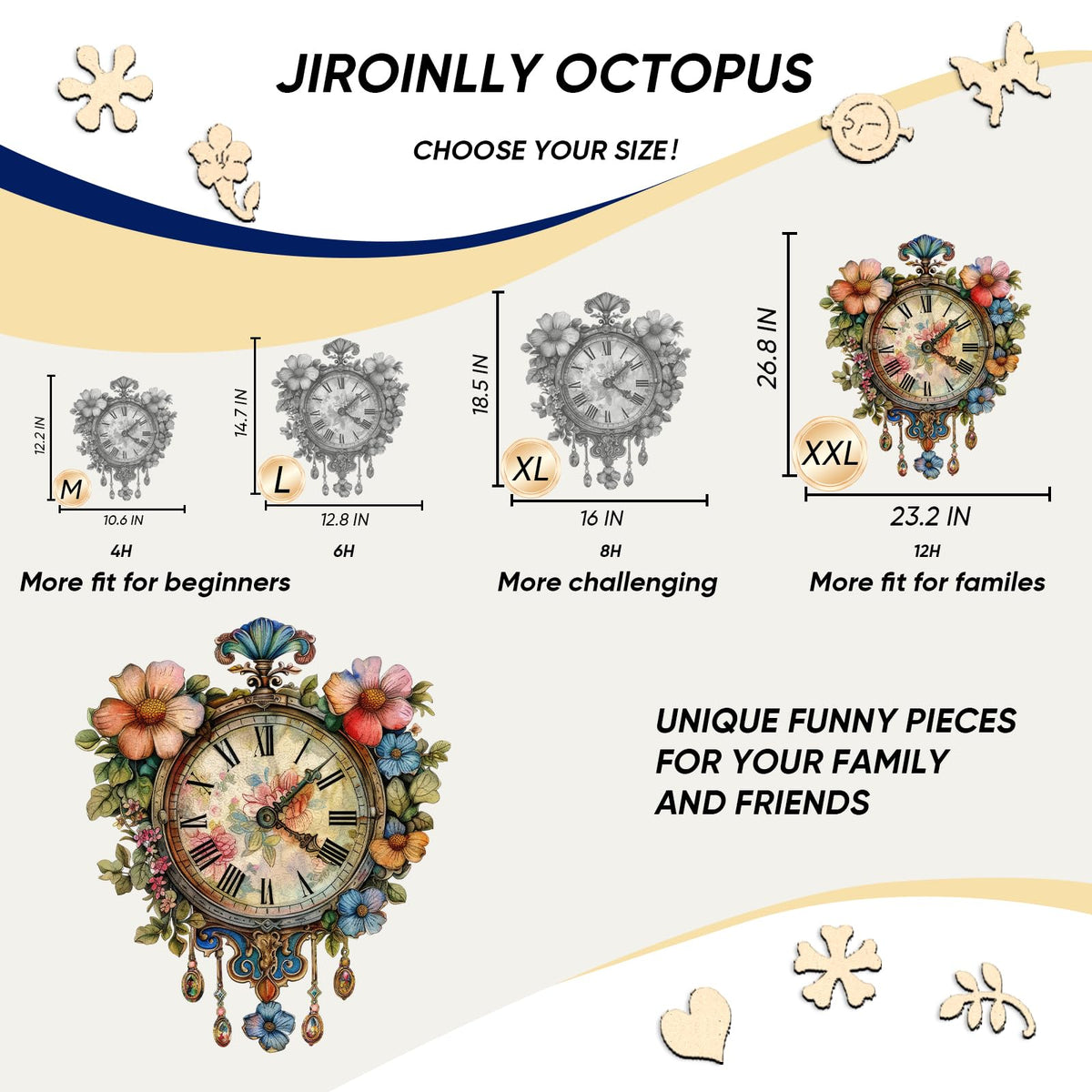 Wooden Puzzles for Adults (1000Pcs / Wall Clock)
