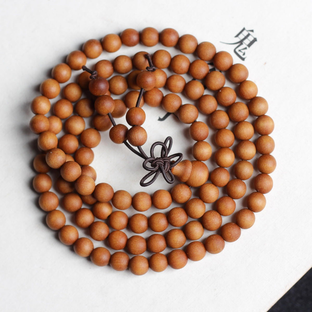 Unisex Teak Wood Prayer Beads Buddha Buddhist Beads Japa Mala Necklace Bracelet Bead (6mm x 108 beads)