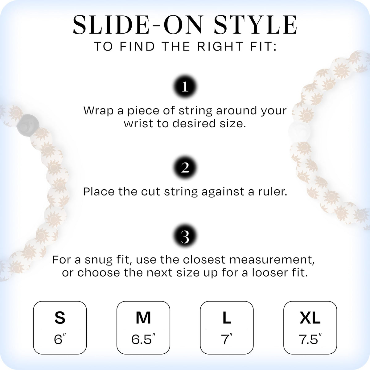 Silicone Beaded Bracelet for Women & Men (Sun / Extra Large 7.5")