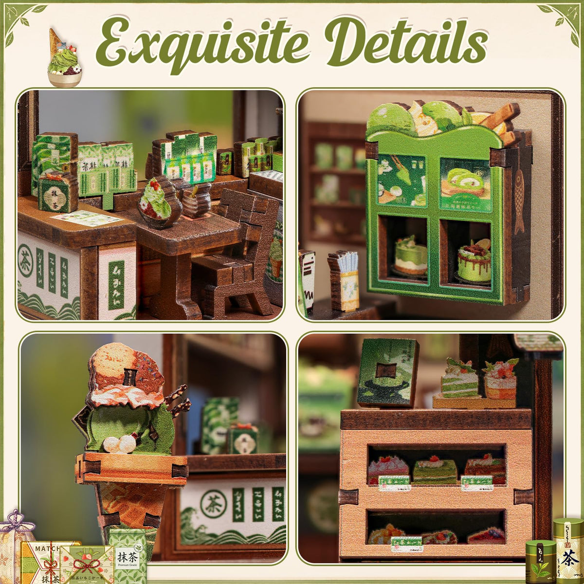 DIY Miniature House Kit (Kyoto Matcha Cottage)