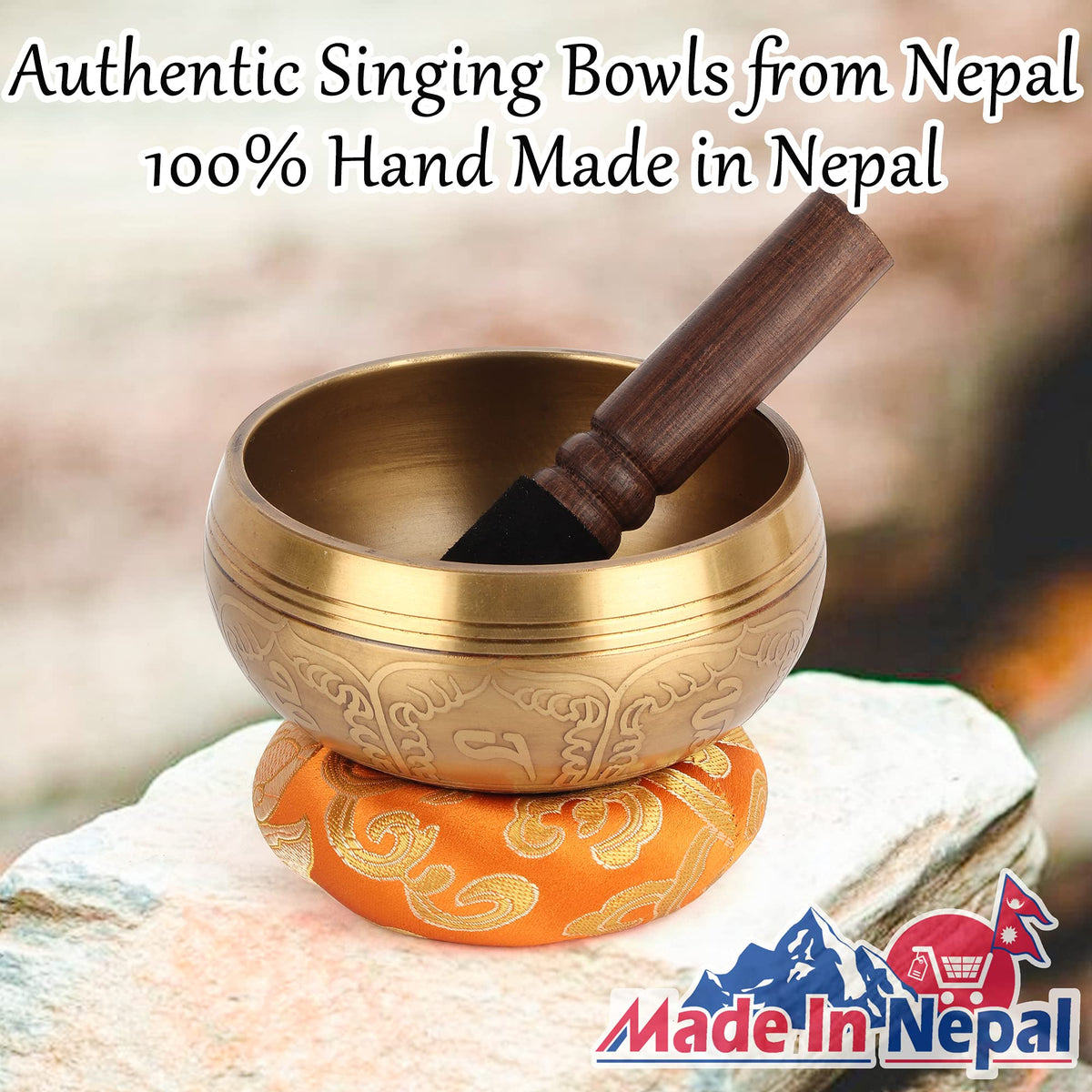 Tibetan Singing Bowls (Yellow / 4 inch)
