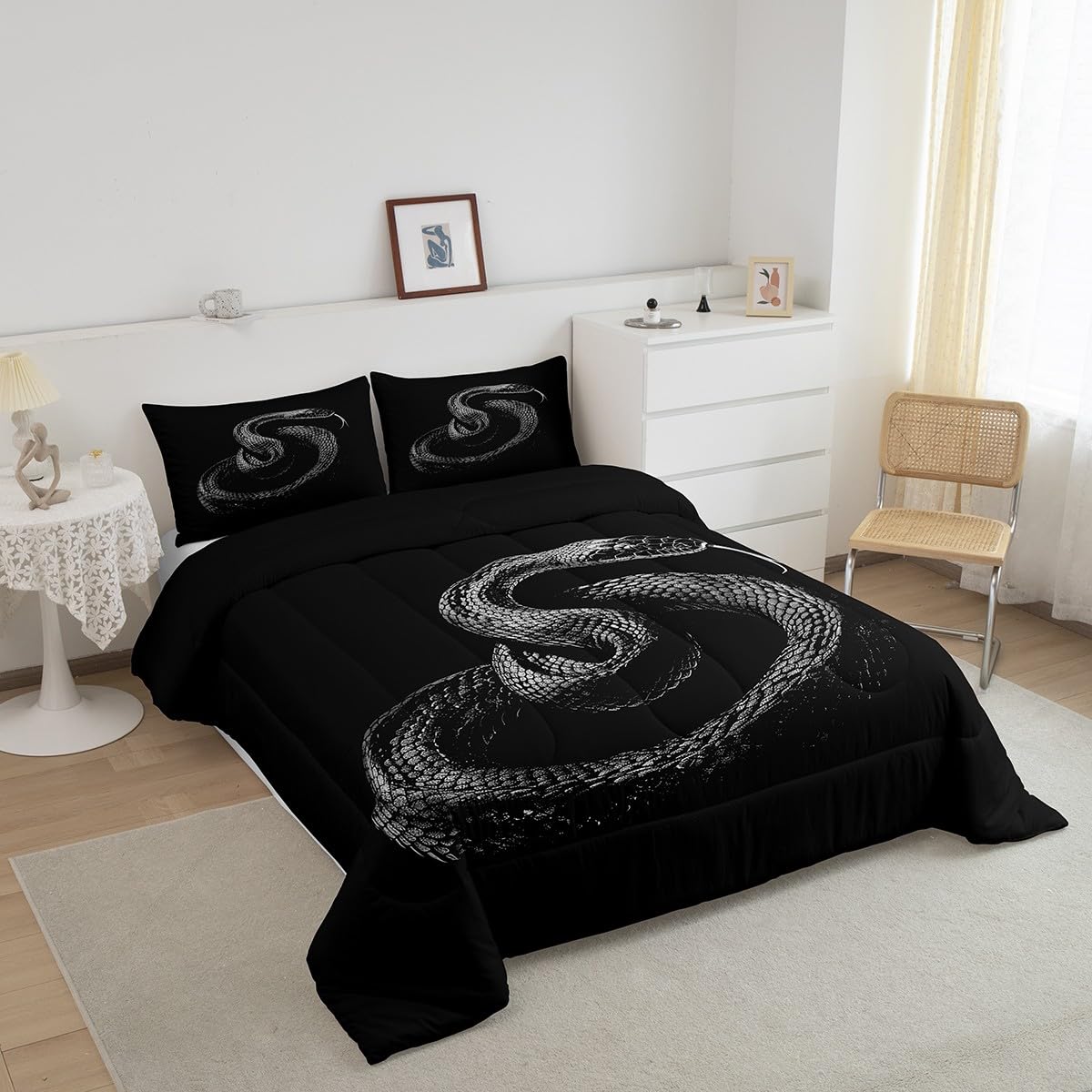Snake Comforter Set Queen Size Bedding Set (Multi 19542 / Queen)