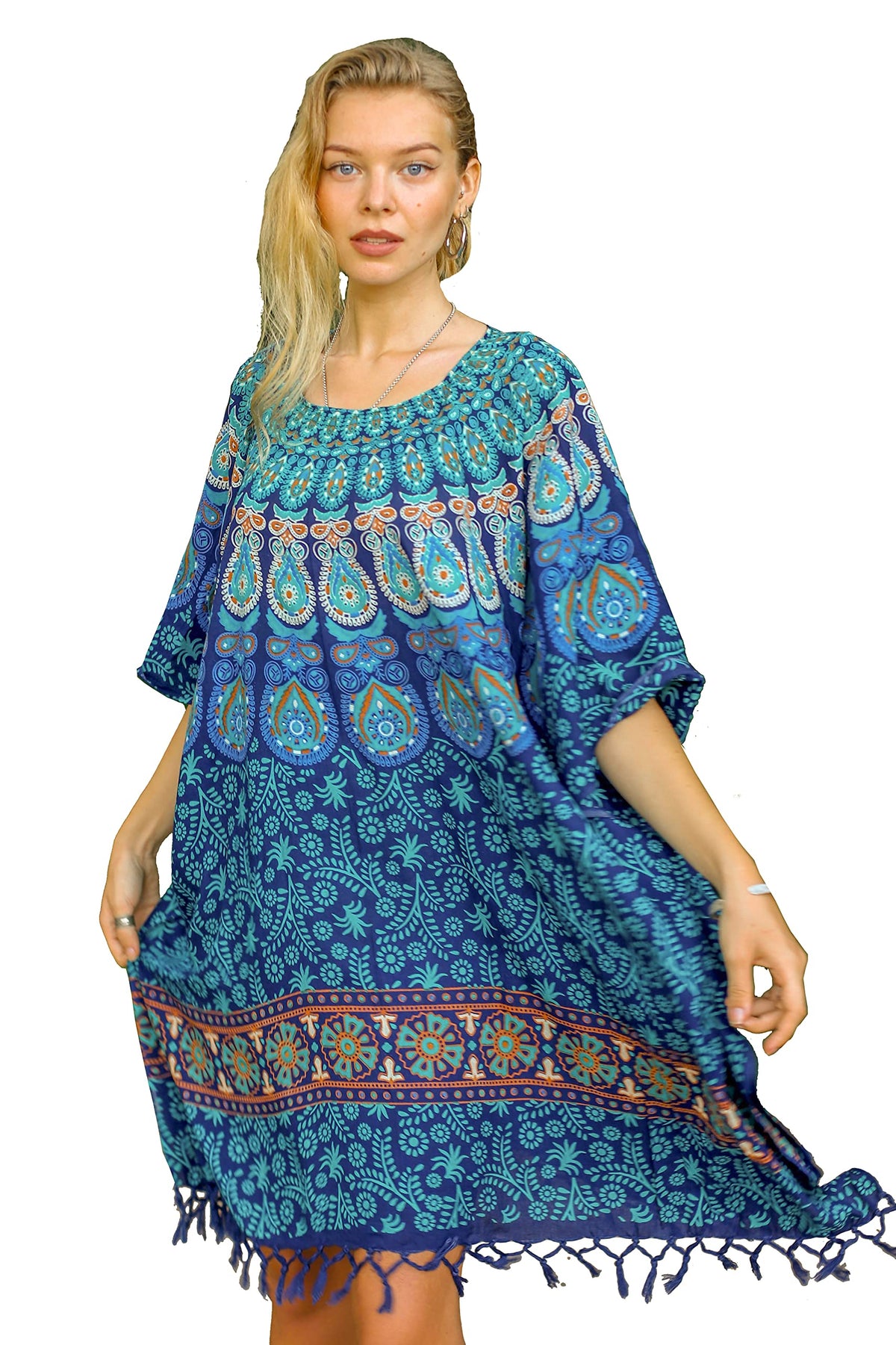 Blue Beach Kaftan for Women (Kaftan Blue)
