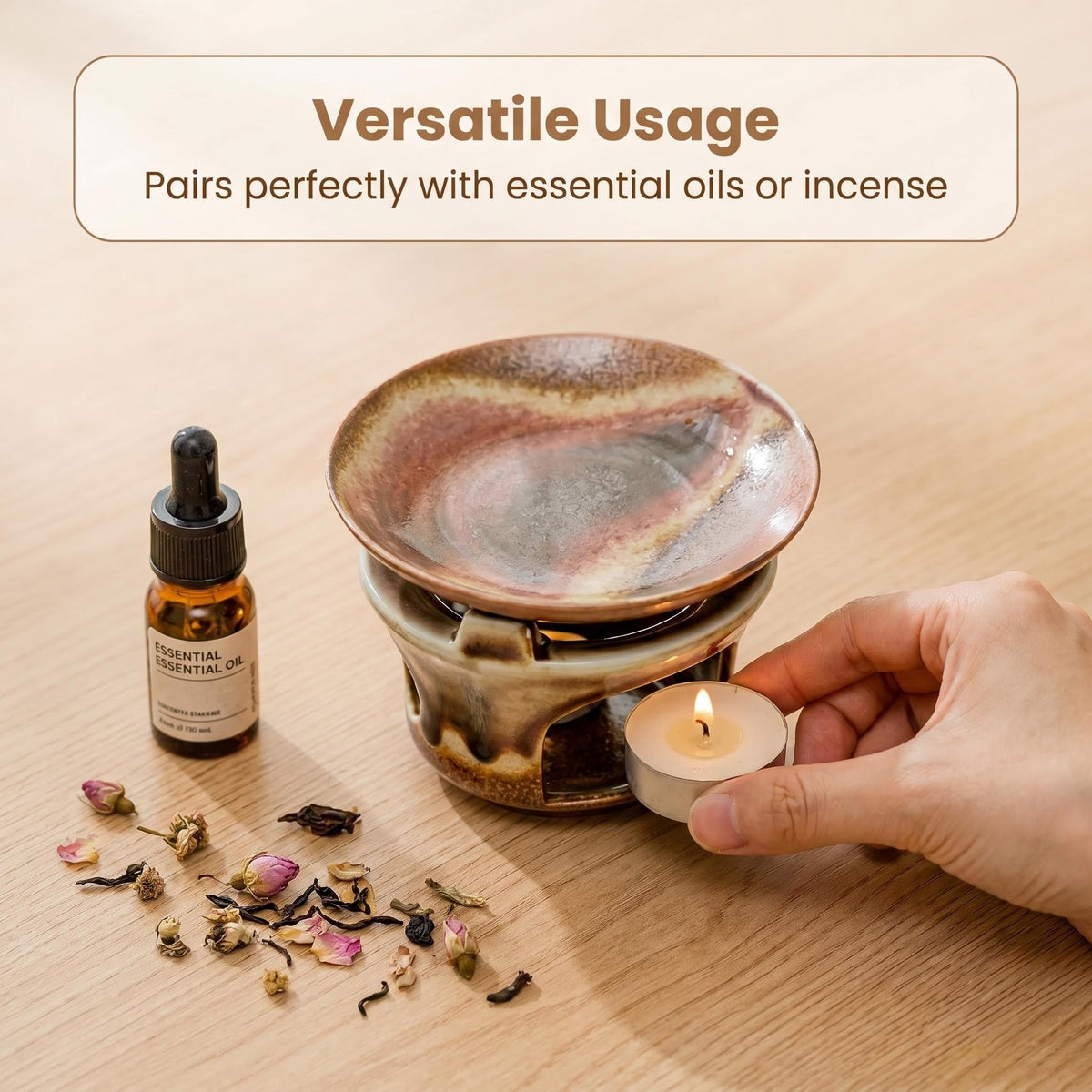 Ceramic Herbal Burner Set (Terracotta)