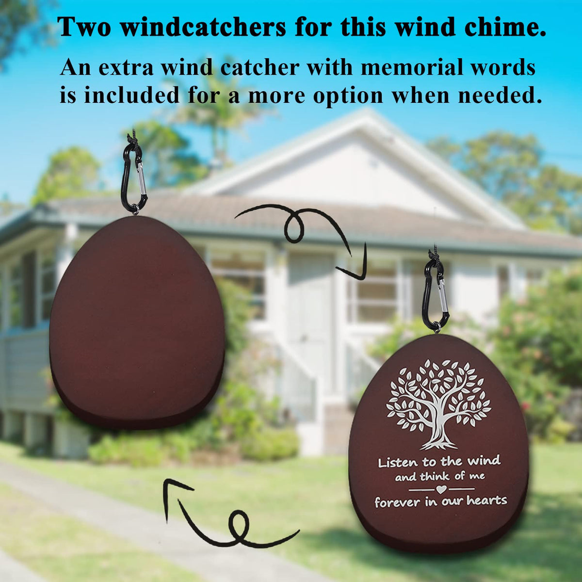 Large Wind Chimes Outside Deep Tone