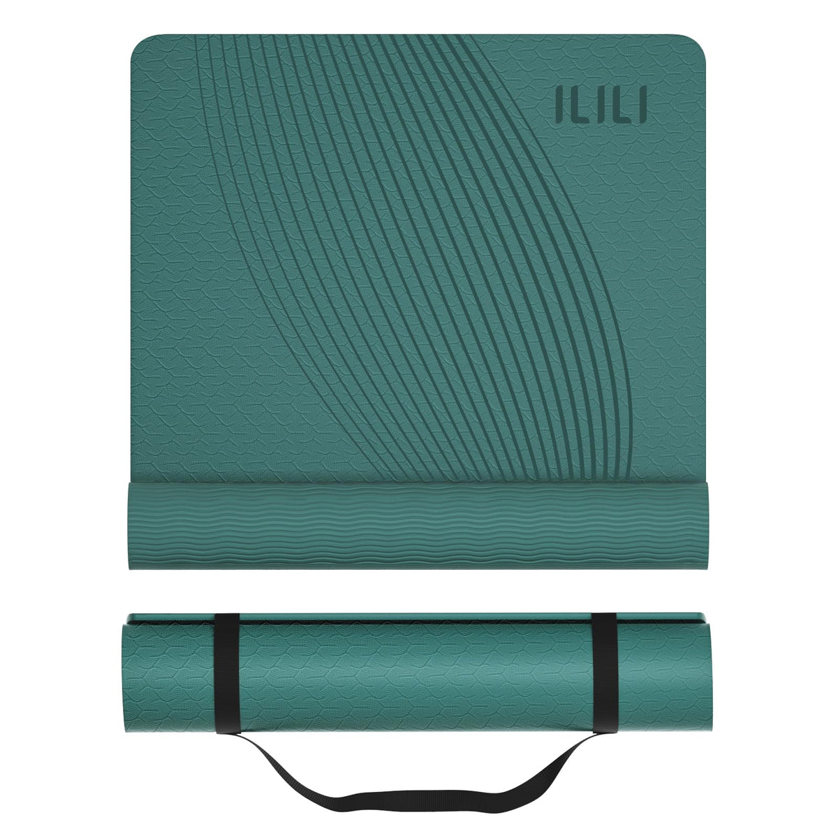 Yoga Mat 72x25×0.3 Inch (peacock green)