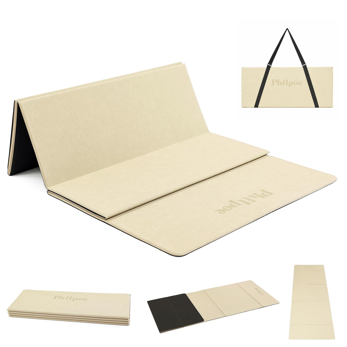Foldable Yoga Mat (Beige)