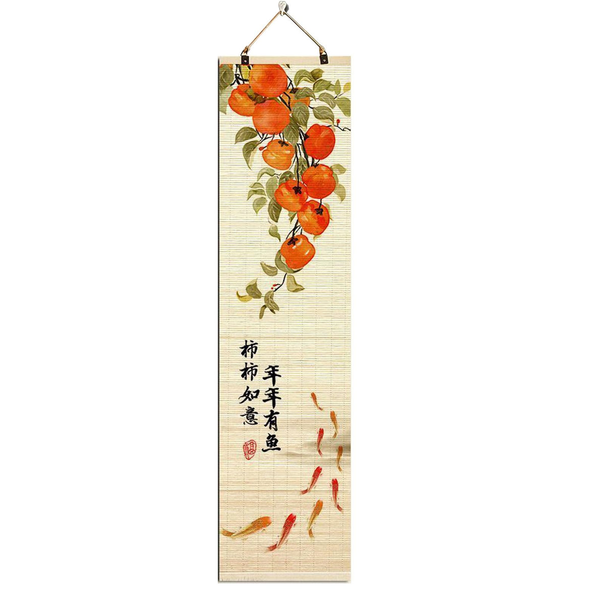 Natural Bamboo Blind Scroll Wall Art (Color-D02)