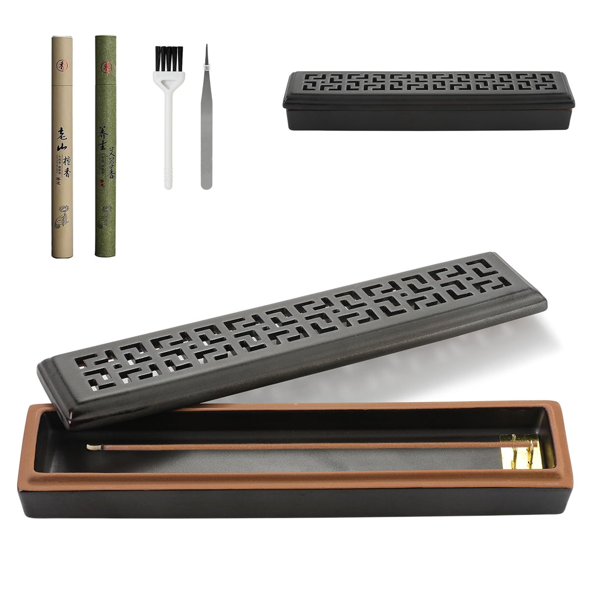 Incense Holder for Sticks (Lever Brown)
