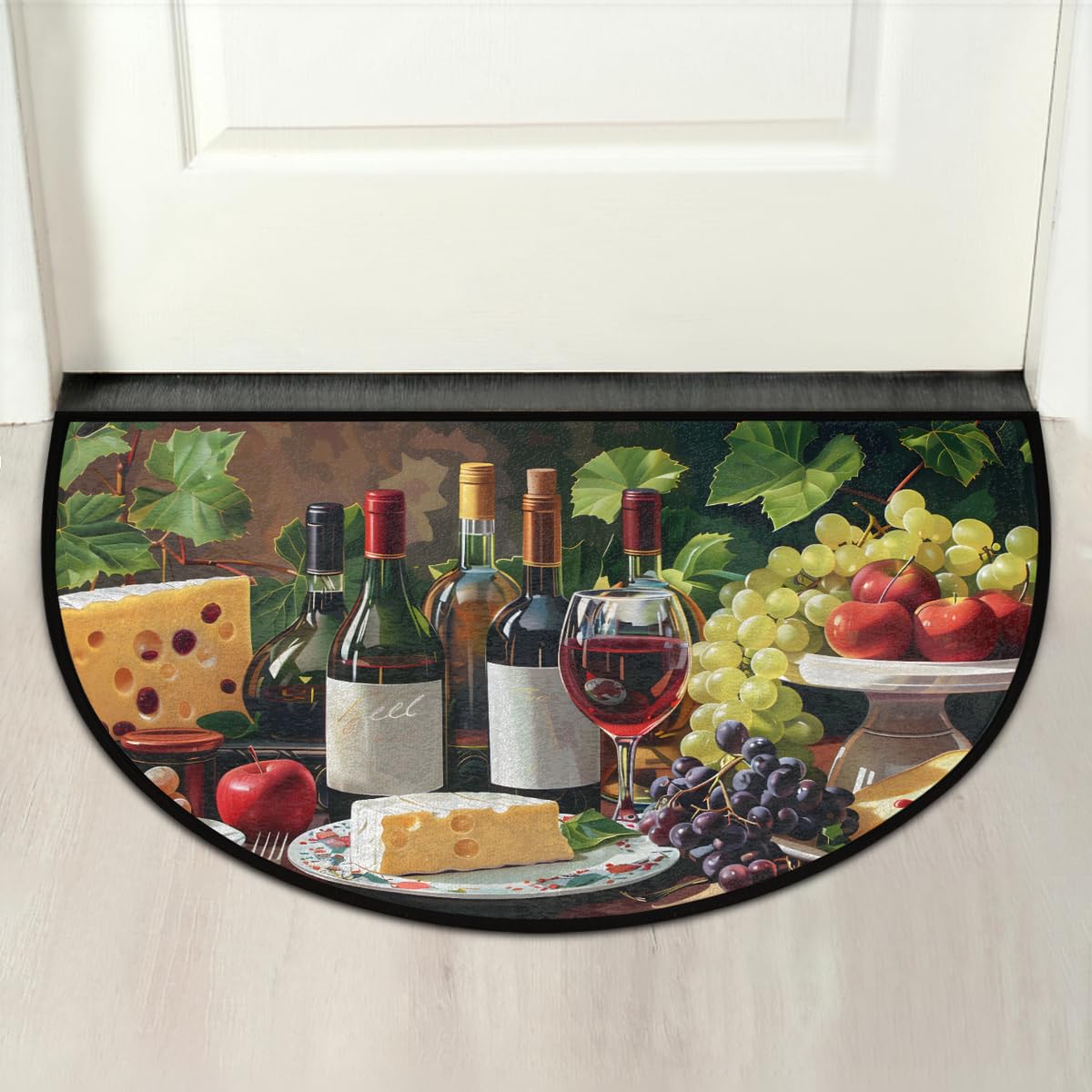 Grapes Farmhouse Wine Half Round Door Mat (A-2)