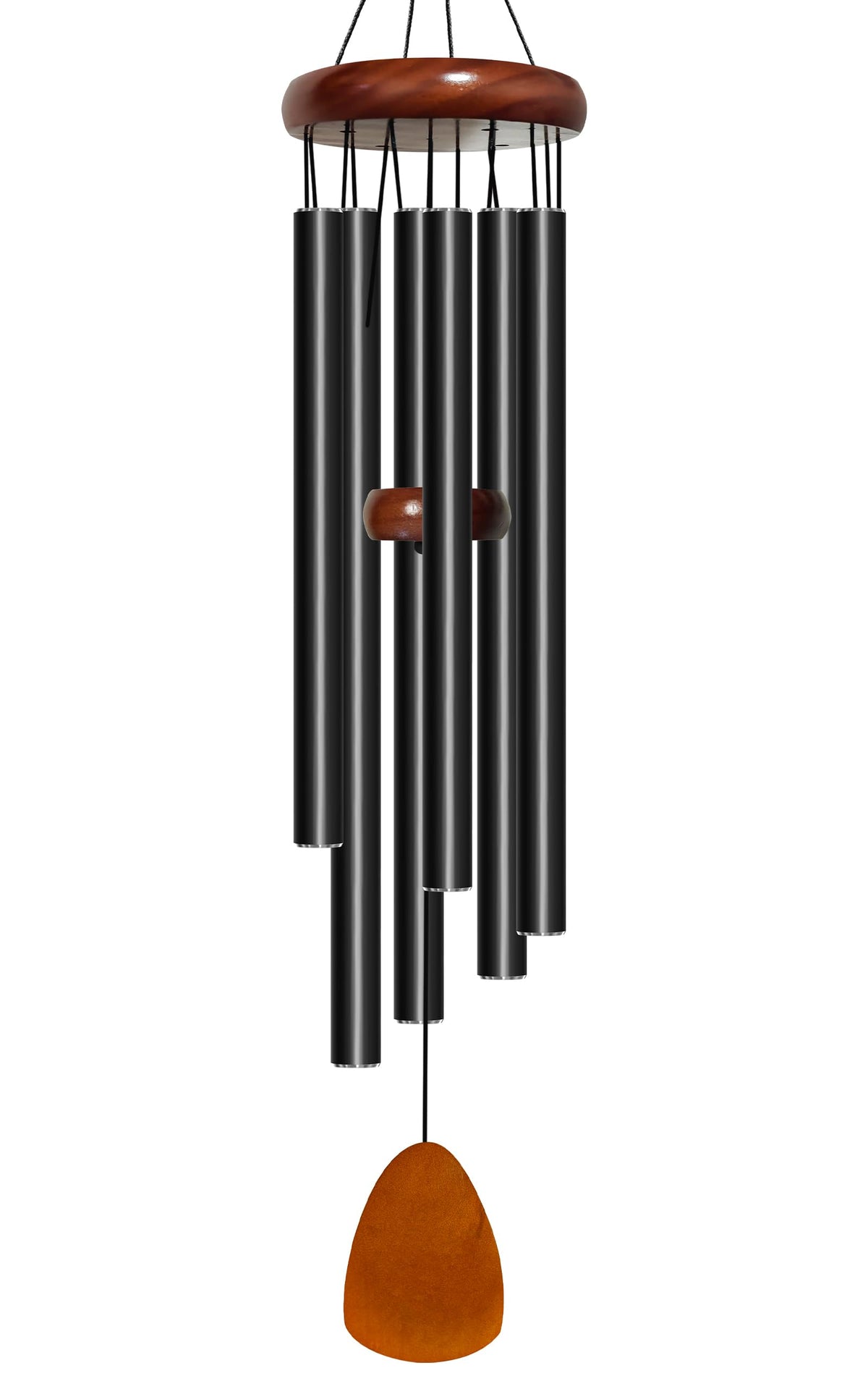 32" Aluminum Wind Chimes for Outside (Black / Classic 32" Deep Tone)