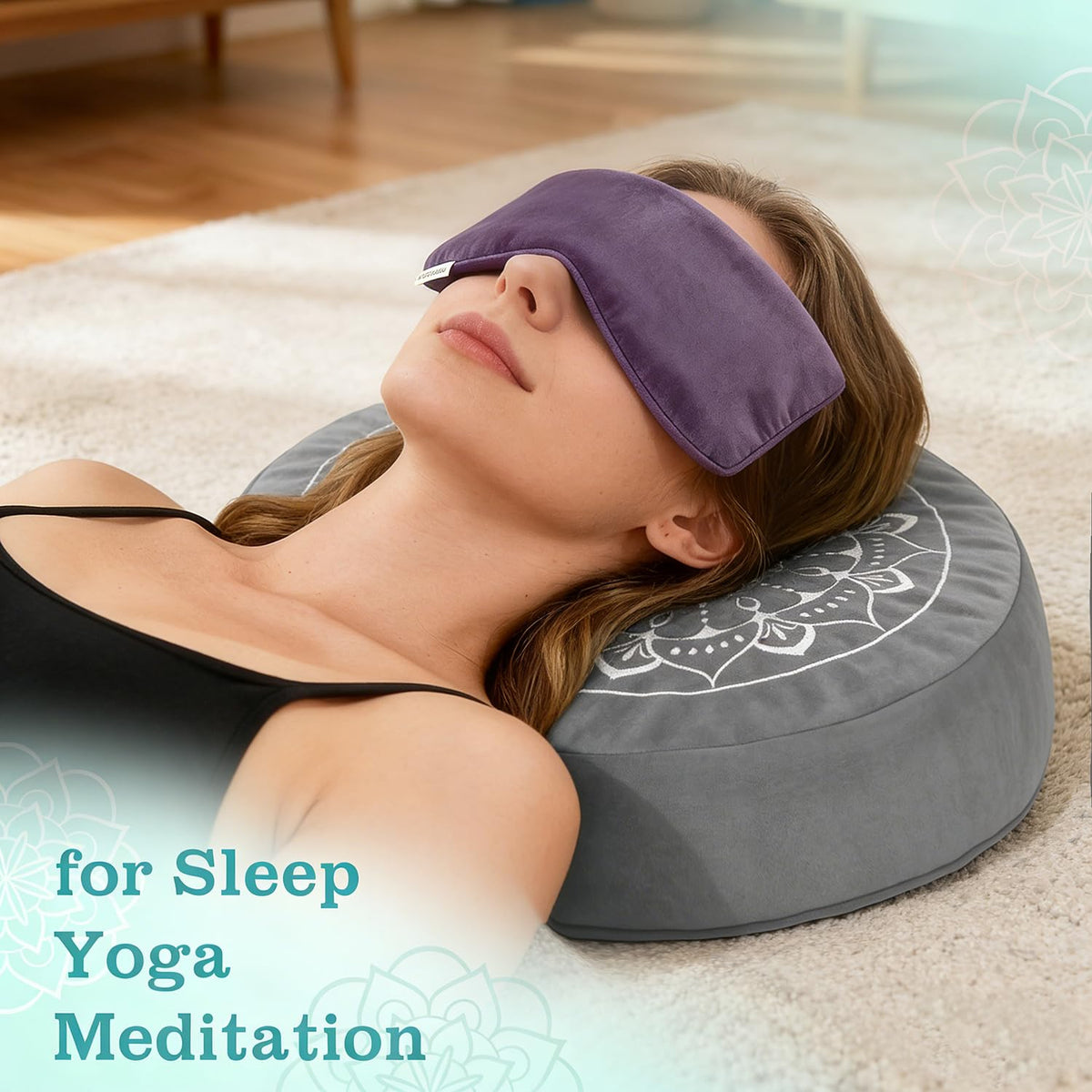 Meditation Cushion (Calmly Grey & White)