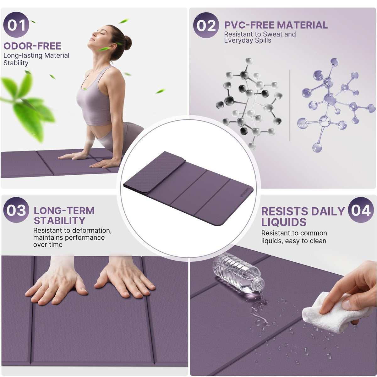 Yoga Mat Thick 10mm (Purple)