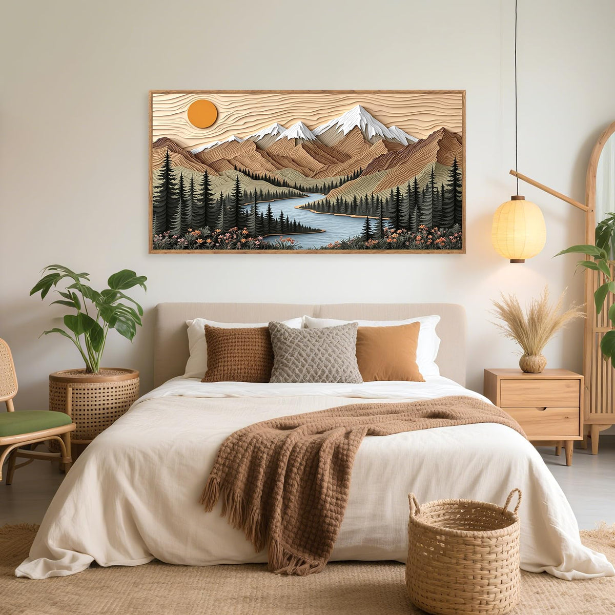 Mountain Framed Wall Art (Mountain B / 40"L x 20"W)