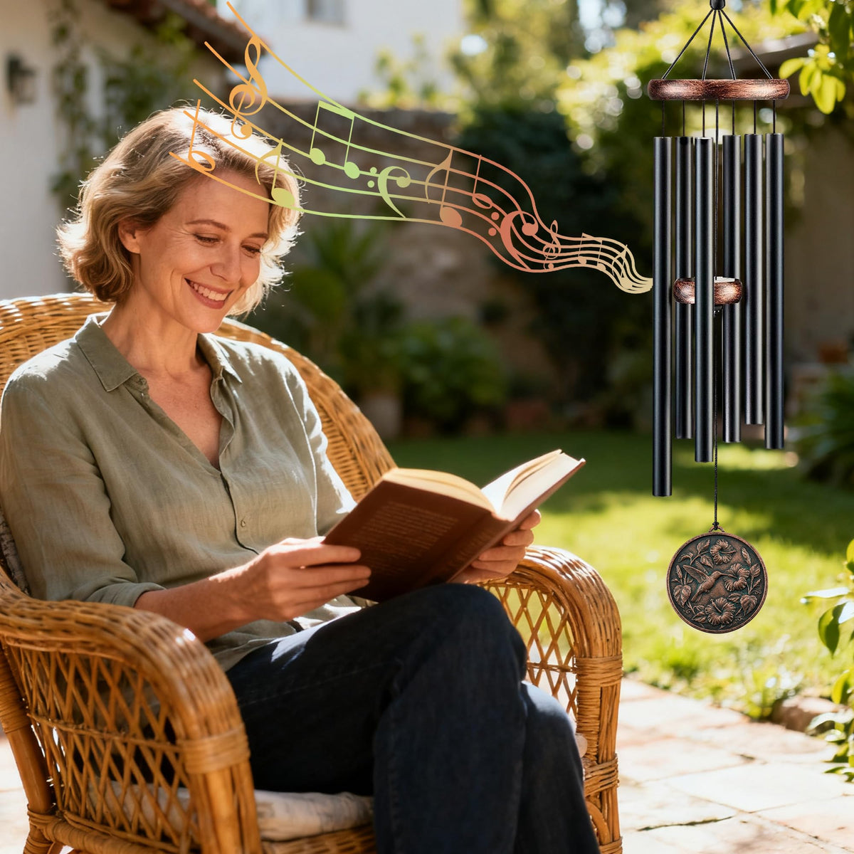 Hummingbird Outdoor Metal Wind Chime (Hummingbird)