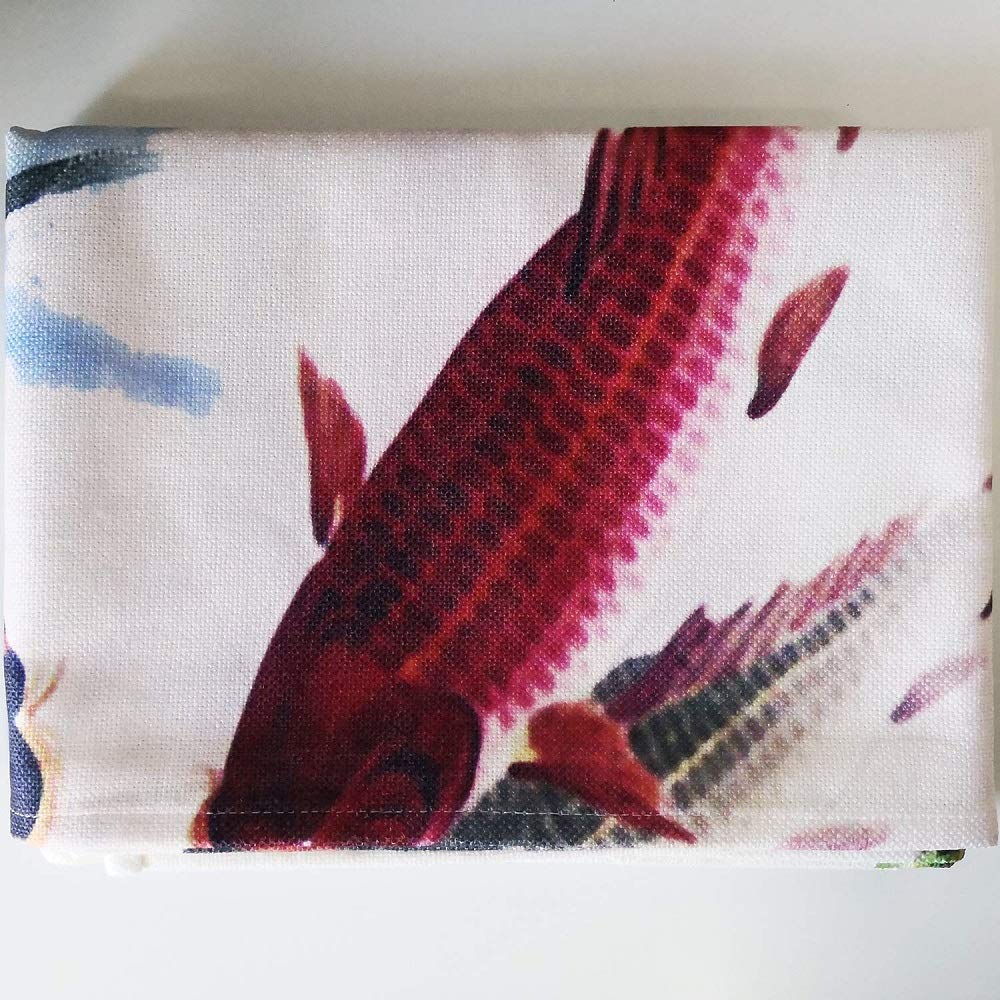 Koi Fish & Lotus Noren Curtain (Carps / 33.5"W x 59"L (Pack of 1))