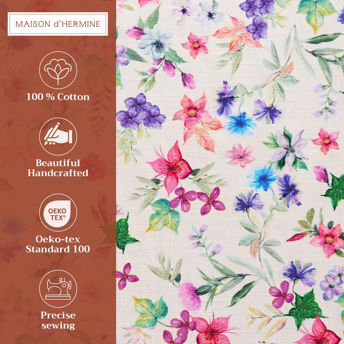 Placemats Set of 4 Reusable 100% Cotton (113 - Chardon / 13" X 19" (Pack of 4))