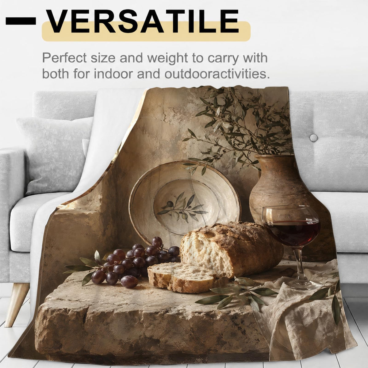 Tuscan Still Life Flannel Blanket (Tuscan Still Life / 40x50 inch)