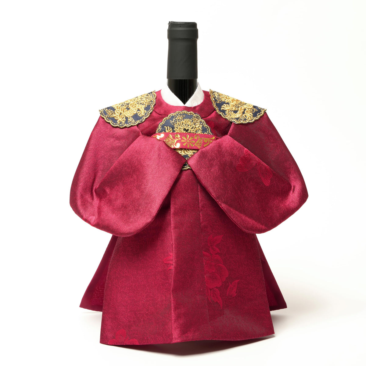 Korean Hanbok Wine Bottle Cover Gift (King/Red)