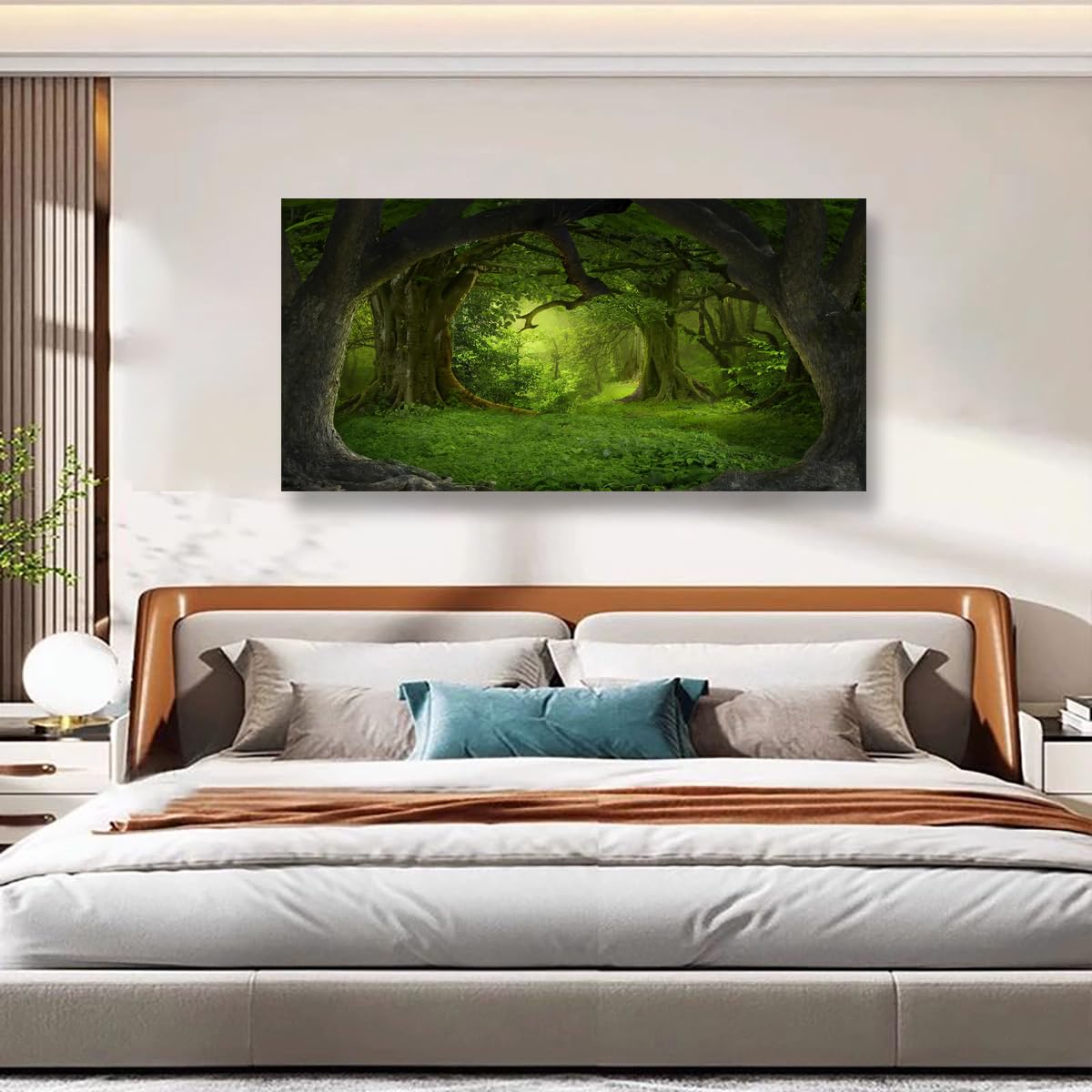 Enchanted Forest Archway Canvas Wall Art (40"L x 20"W / Magical green forest)