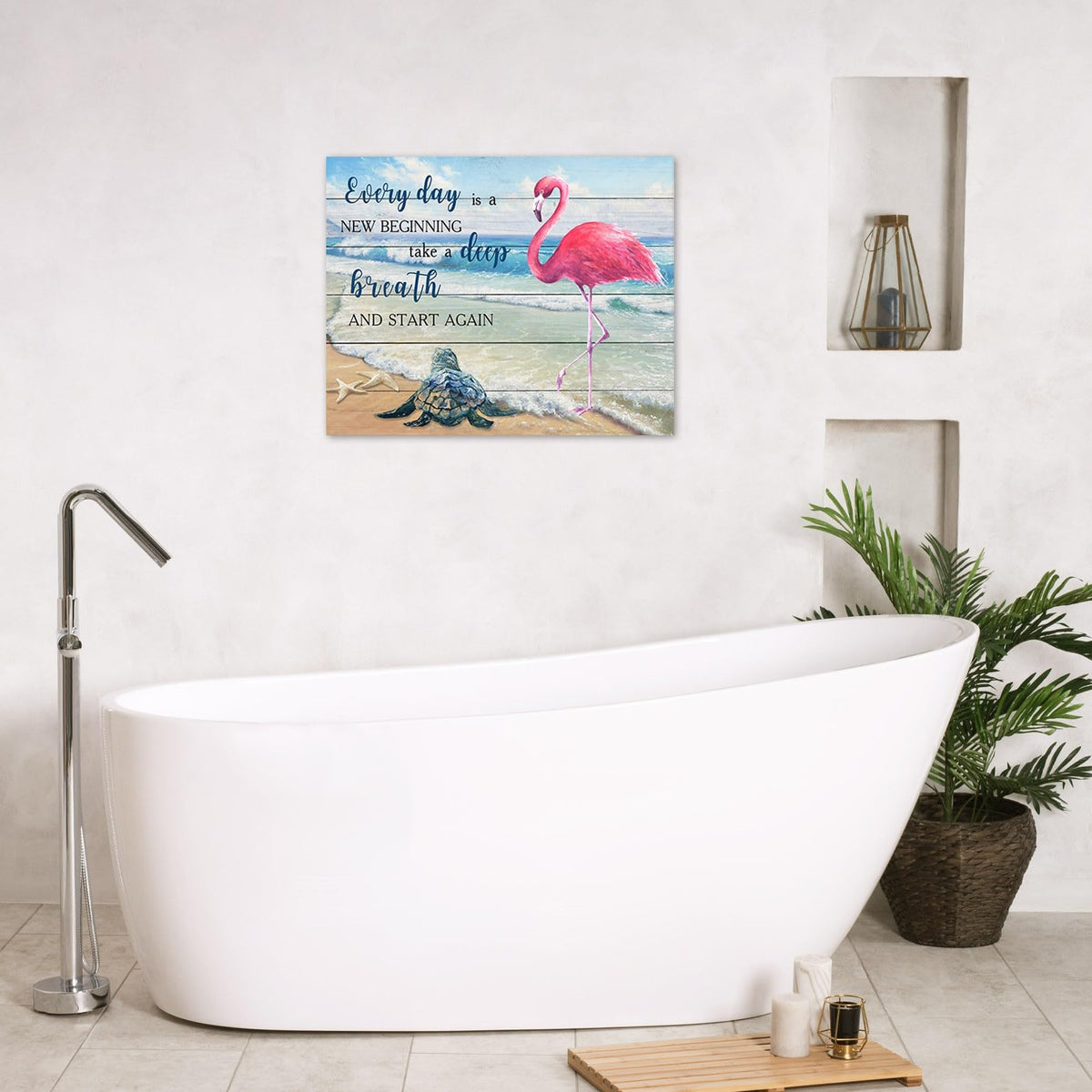 Beach Inspirational Wall Art (Blue / 8"L x 10"W)
