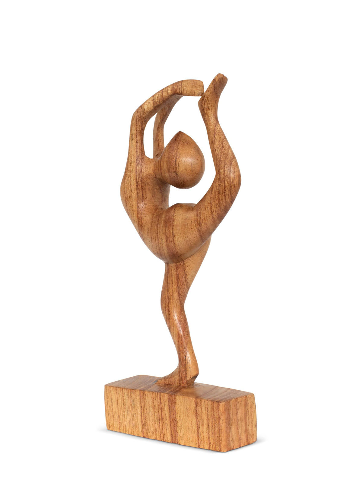 10" Wooden Handmade Abstract Sculpture Art Decorative Home Decor Handcrafted Figurine Accent Decoration Artwork Hand Carved (Dancer Pose)