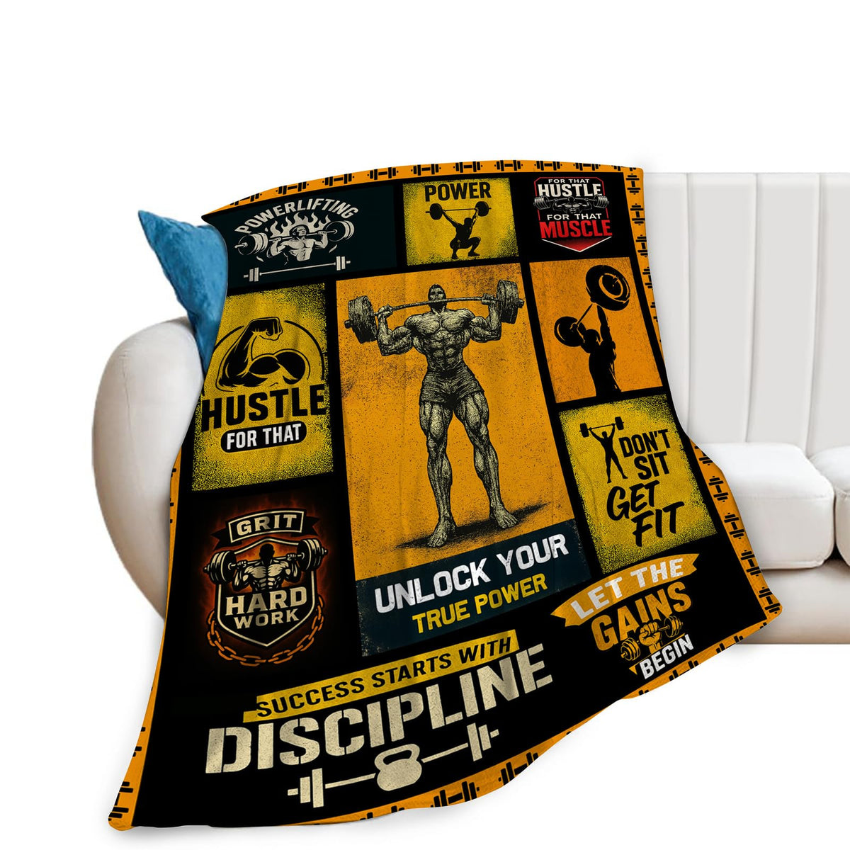 Weightlifting Throw Blanket (40"x50" / Weightlifting)