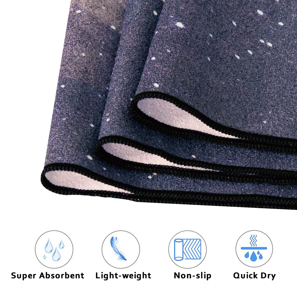 Non Slip Hot Yoga Towel (Moon Cycle / 70"x26")