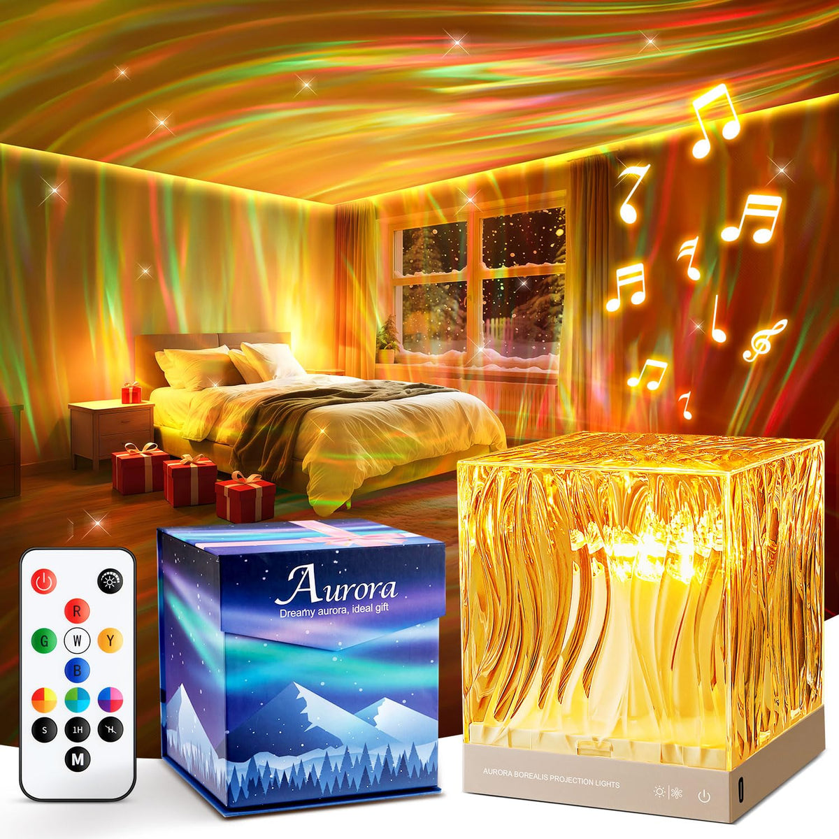 Aurora Light Projector for Bedroom (Yellow)