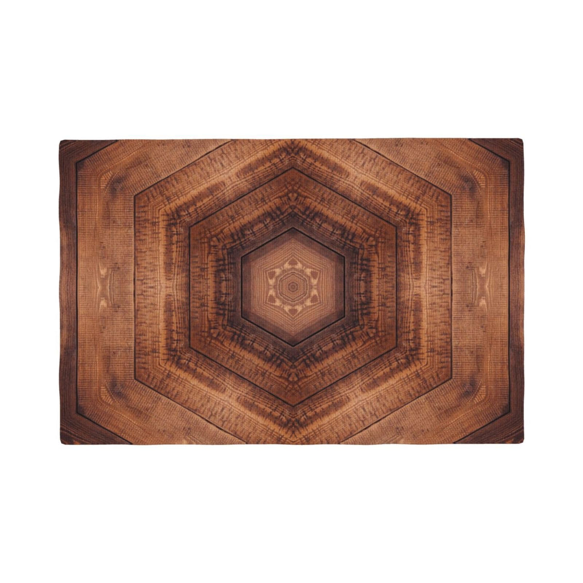 Placemats Mandala Wood Grain Place Mat Set of 4 Pieces Heat (4PCS / Mandala Wood Grain)