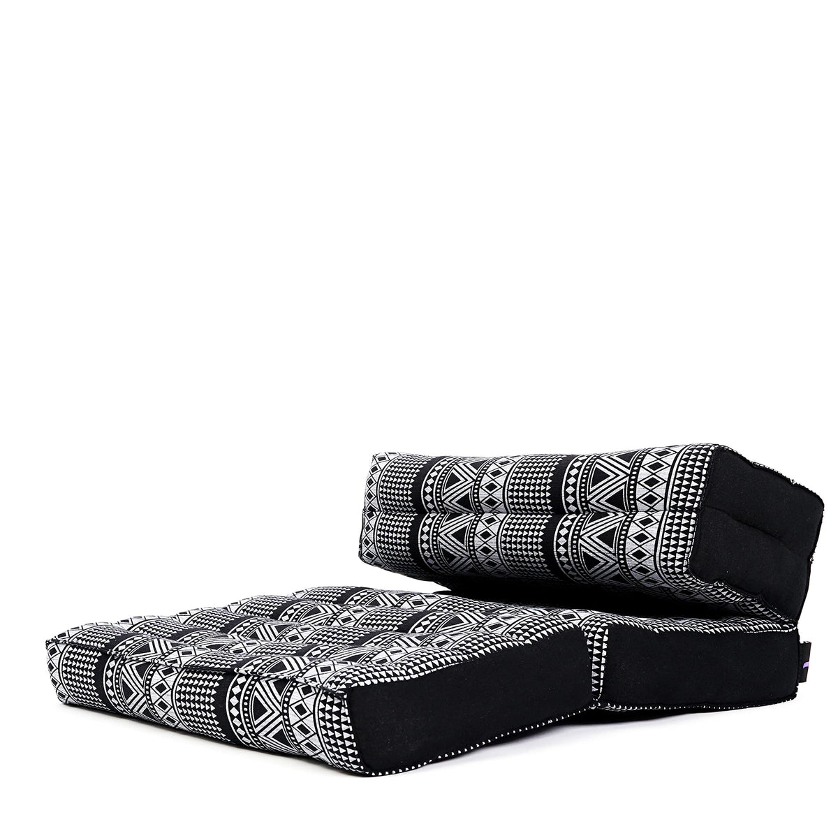 Foldable Meditation Cushion 20 x 28 x 4.5 inches Kapok Floor Seat (Cbt3 - Black)