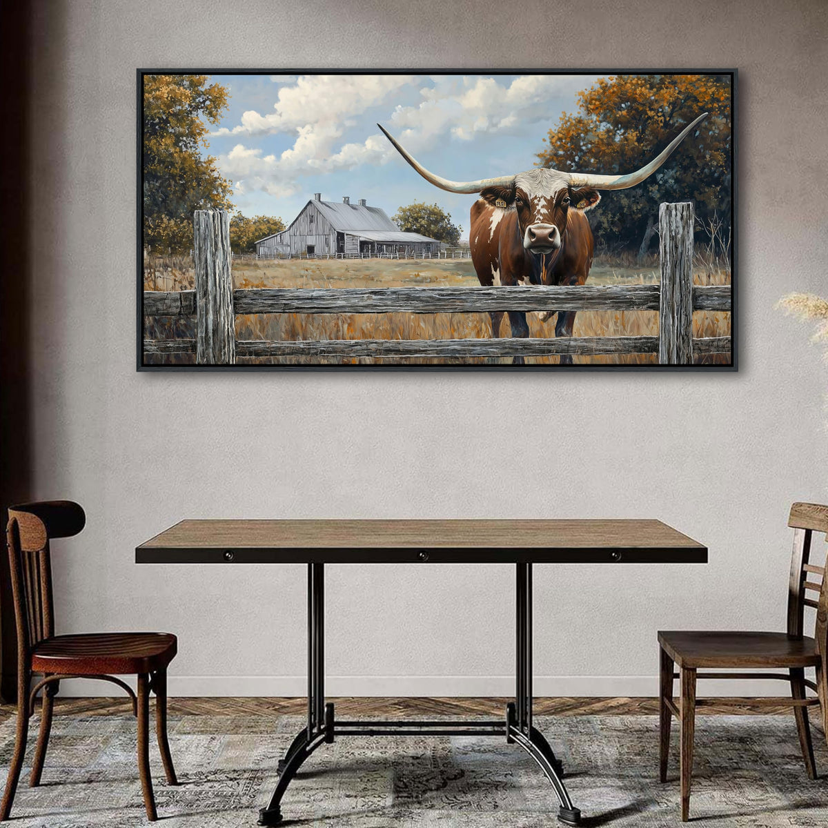 Rustic Wall Decor Poster 48x24 Inches (Brown-1 / 48"L x 24"W)