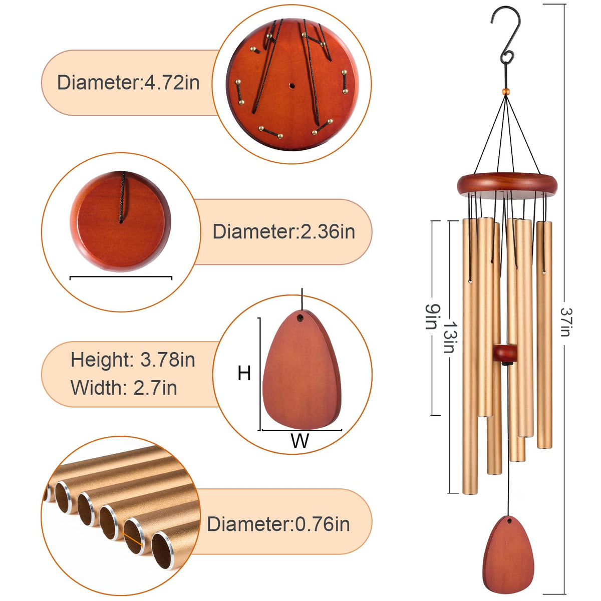 Large Wind Chimes for Outside