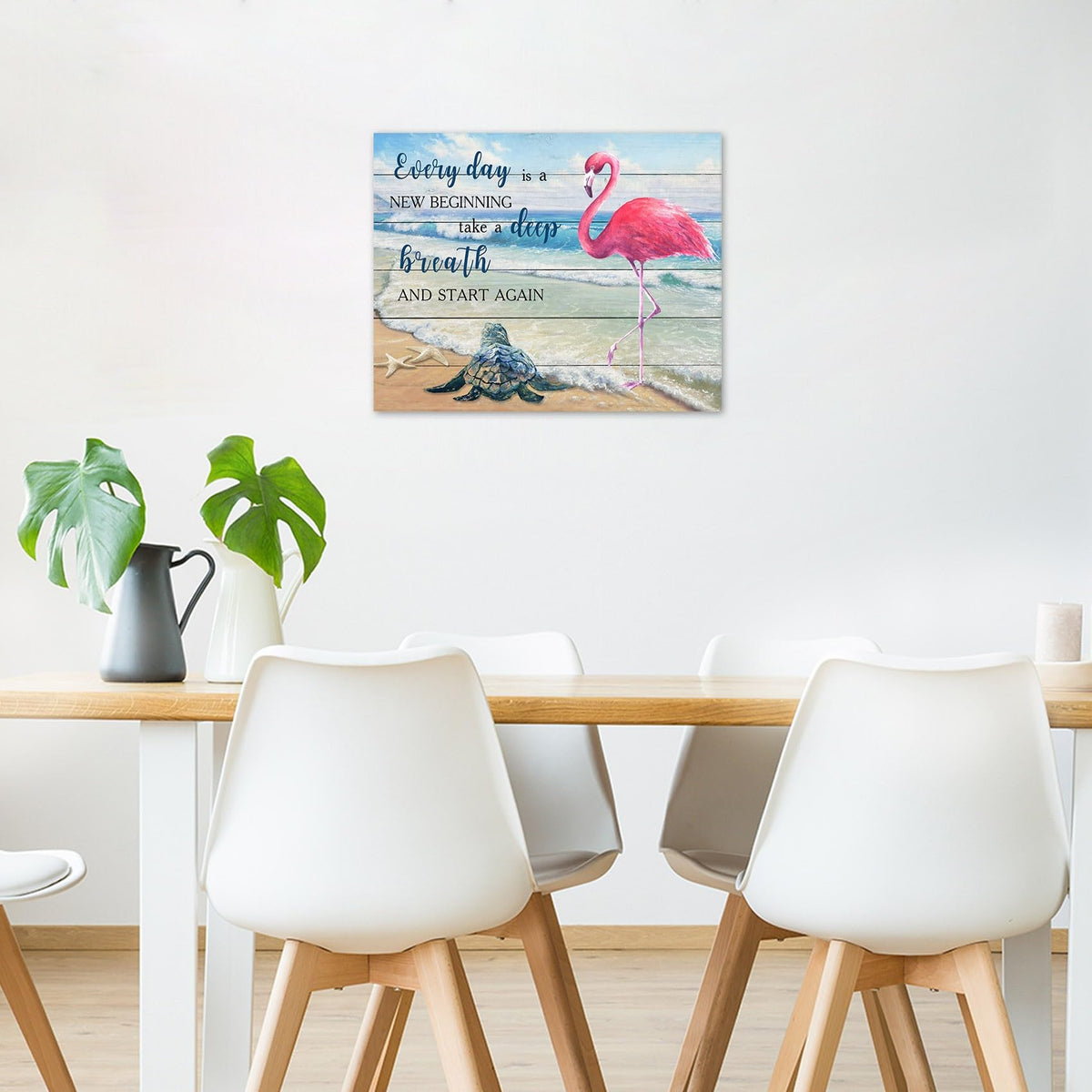 Beach Inspirational Wall Art (Blue / 8"L x 10"W)