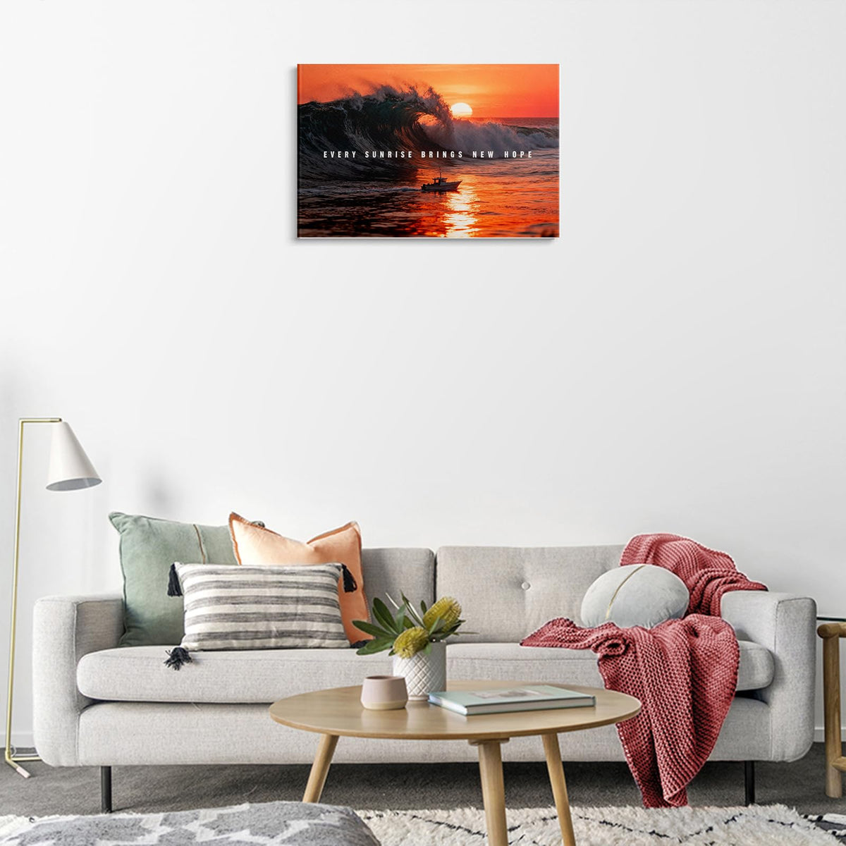 Motivational Quotes Motto (1p-Sunset / 18L" x 24W")