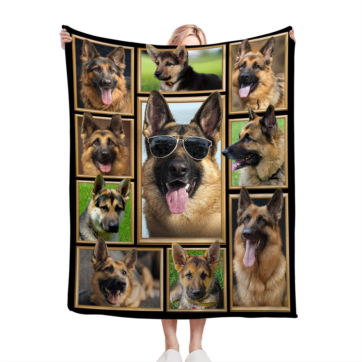 German Shepherd Dog Throw Blanket (60"x80" / German Shepherd)