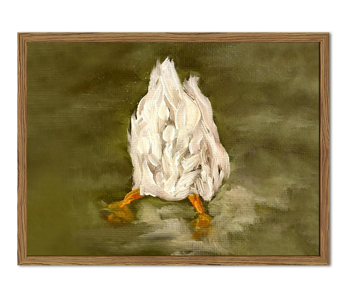 Cute Duck Wall Art Funny Goose Butt Wall Decor Painting (Animal-A / 24"L x 16"W)