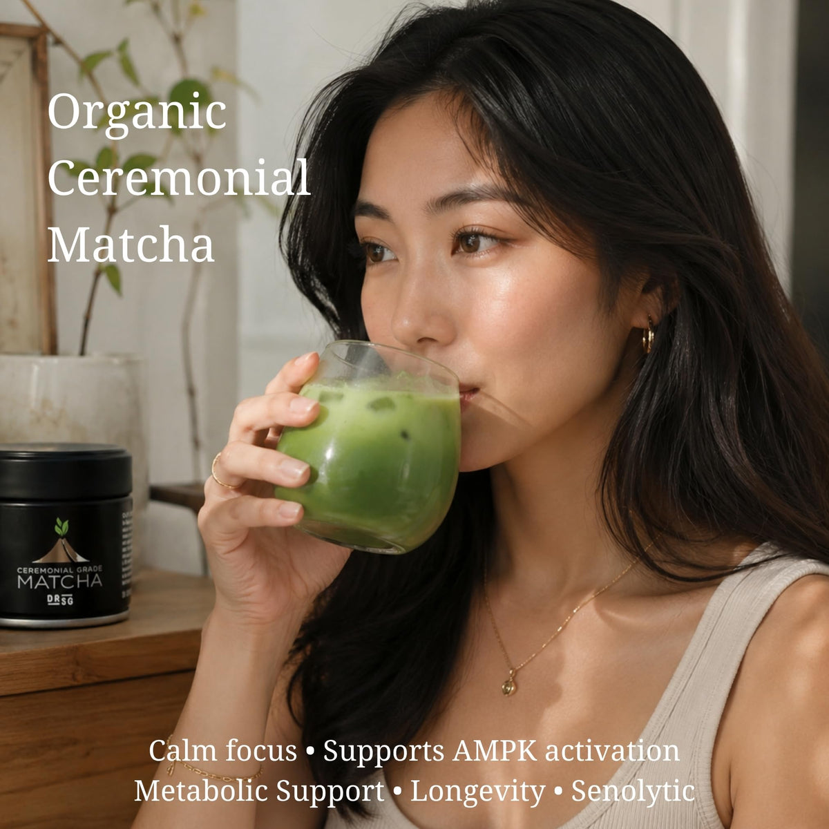 Organic Ceremonial Matcha Powder from Japan (1.06 oz (Tin))