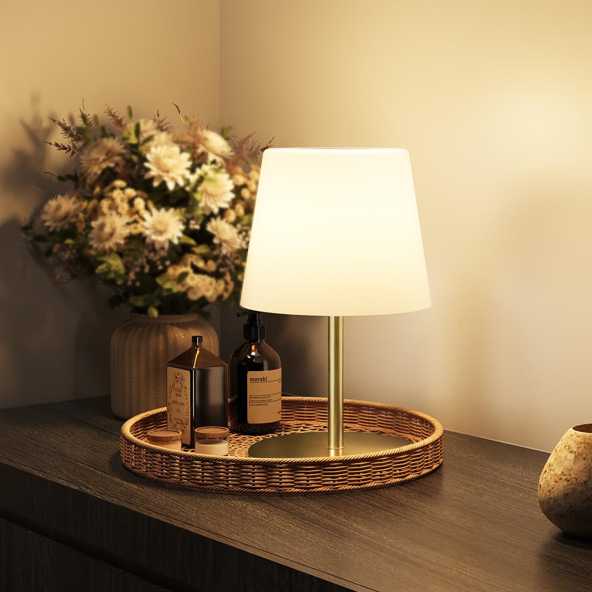 Outdoor Cordless Table Lamp (Gold / 1 Pack)