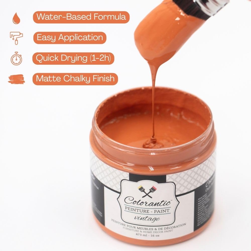 PUMPKIN SPICE Chalk Paint for Furniture DIY (Pumpkin Spice / 128 Fl Oz (Pack of 1))