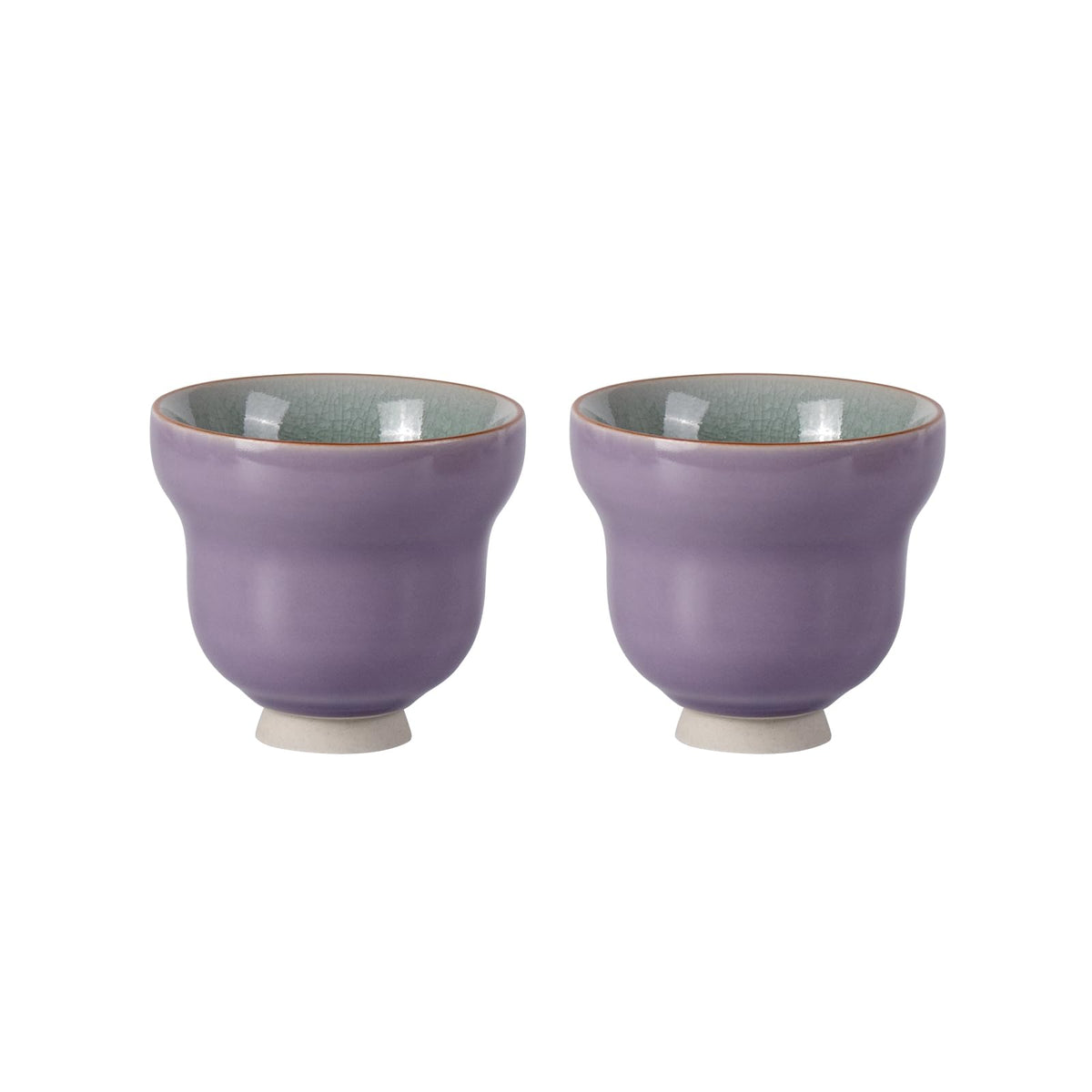 Japanese Tea Cups (Ice Crackle Glaze-Lilac)