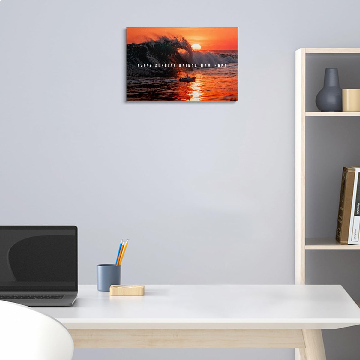 Motivational Quotes Motto (1p-Sunset / 18L" x 24W")