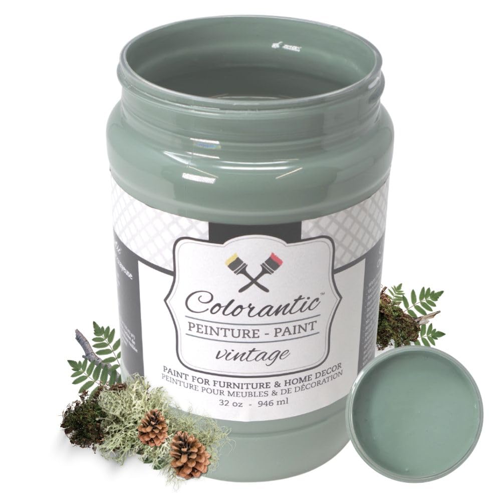 BOREAL MOSS Chalk Paint Based for Furniture DIY (Boreal Moss / 32 Fl Oz (Pack of 1))