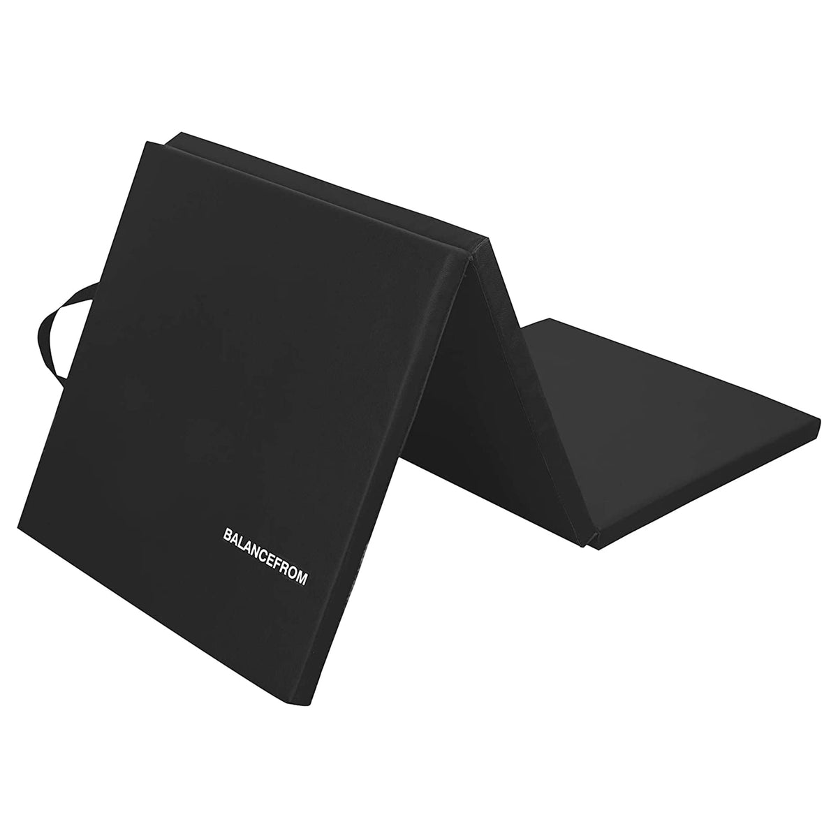 6x2 Feet 3 Panel Folding Gymnastics Mat  1.5 (Black)