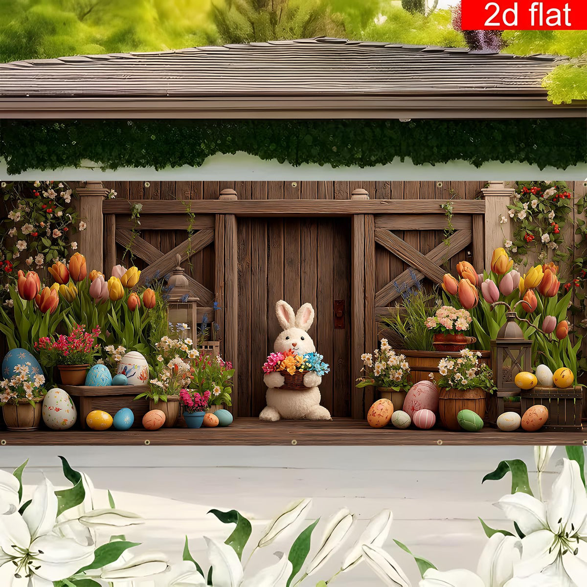 6x13 feet 157x71 inches (Flower Rabbit)